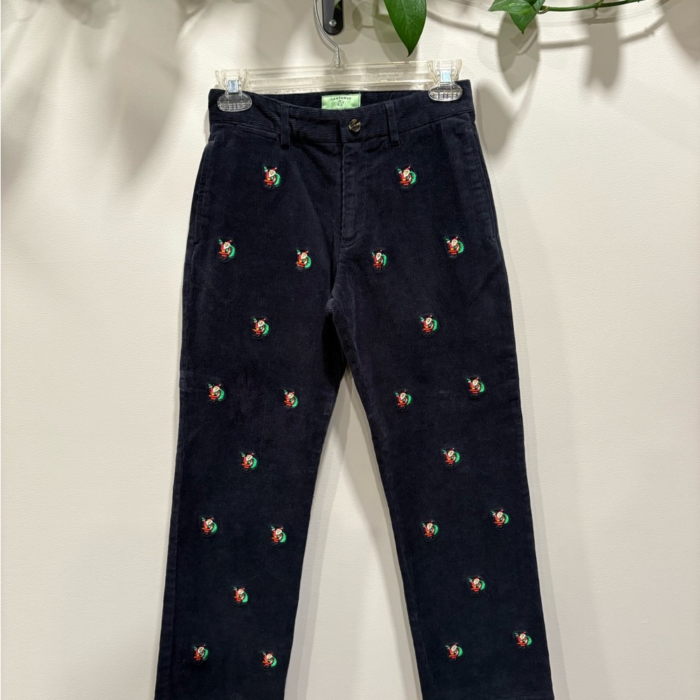 Castaway Boy Stretch Twill Navy Santa Embroidered Accents